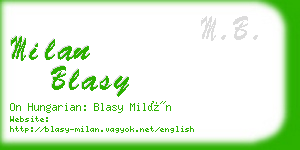 milan blasy business card